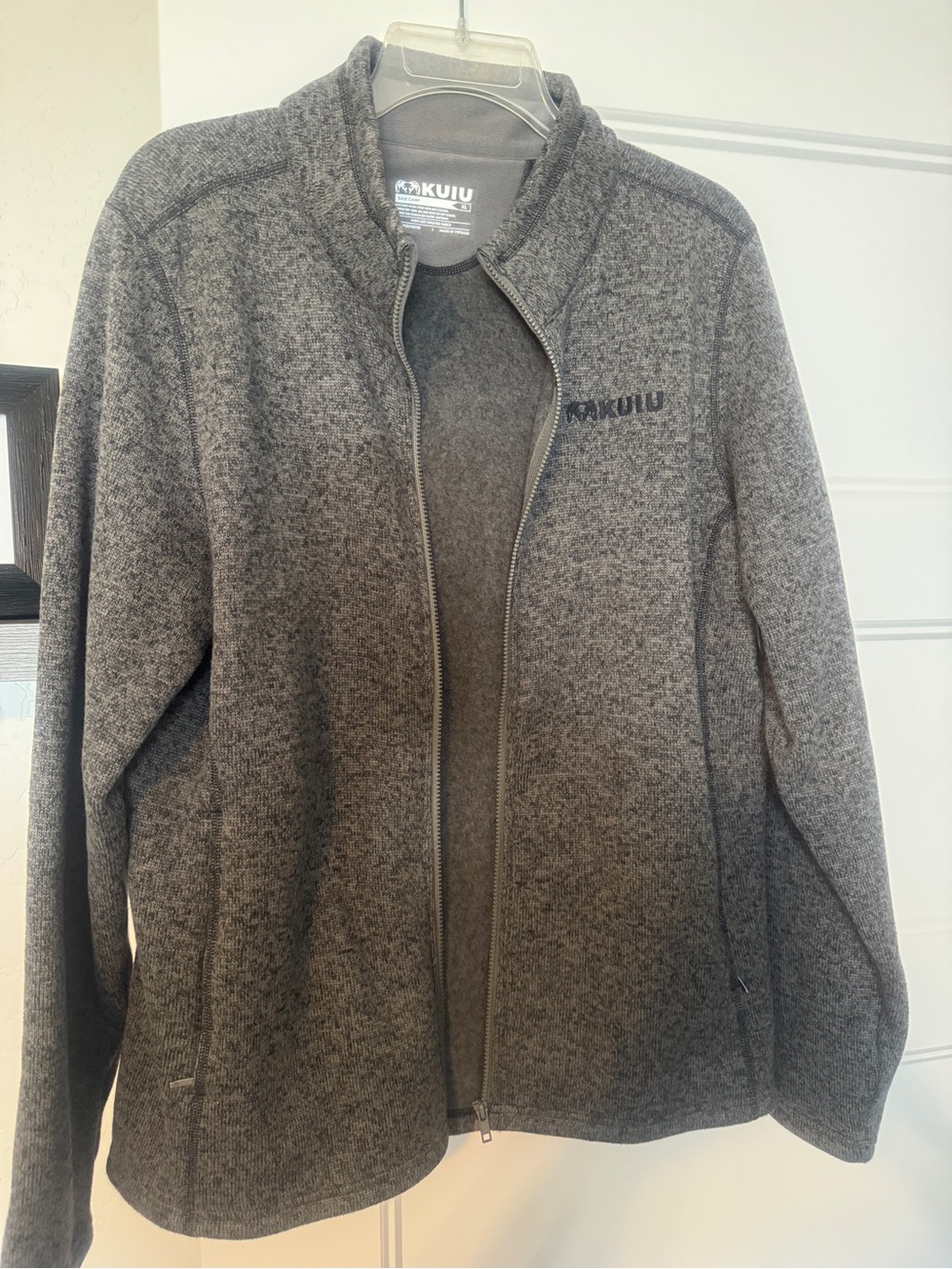KUIU Heather Gray Zip-Up Fleece Pullover